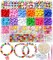 Bead Bracelet Making Kit, Friendship Bracelets Making Beads Kit, Pony Beads Charms Beads Clay Flower Letter Beads for Jewelry Making Kit, DIY Arts and Crafts Gifts for Girls Age 6 7 8 9 10-12